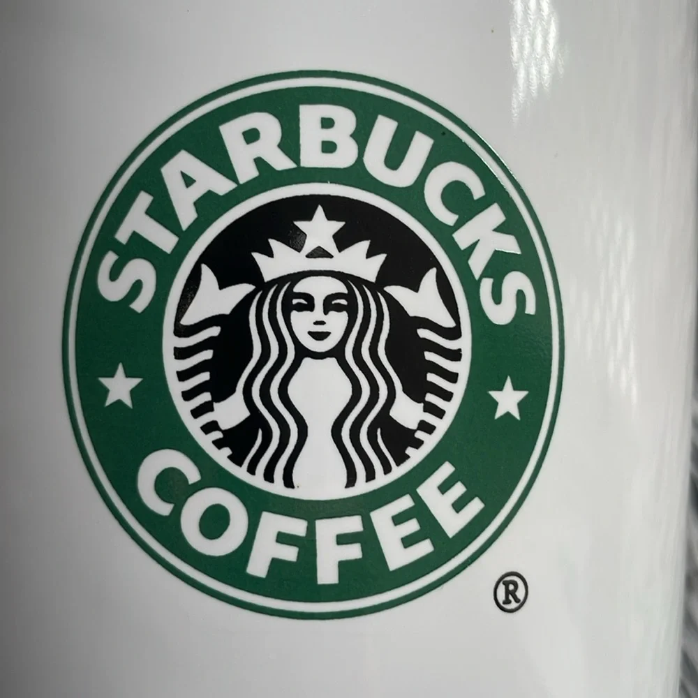 Vintage 2000 Starbucks White Ceramic Container